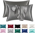 Queen Size Silk Satin Pillowcase Set of 2 for Hair and Skin Care