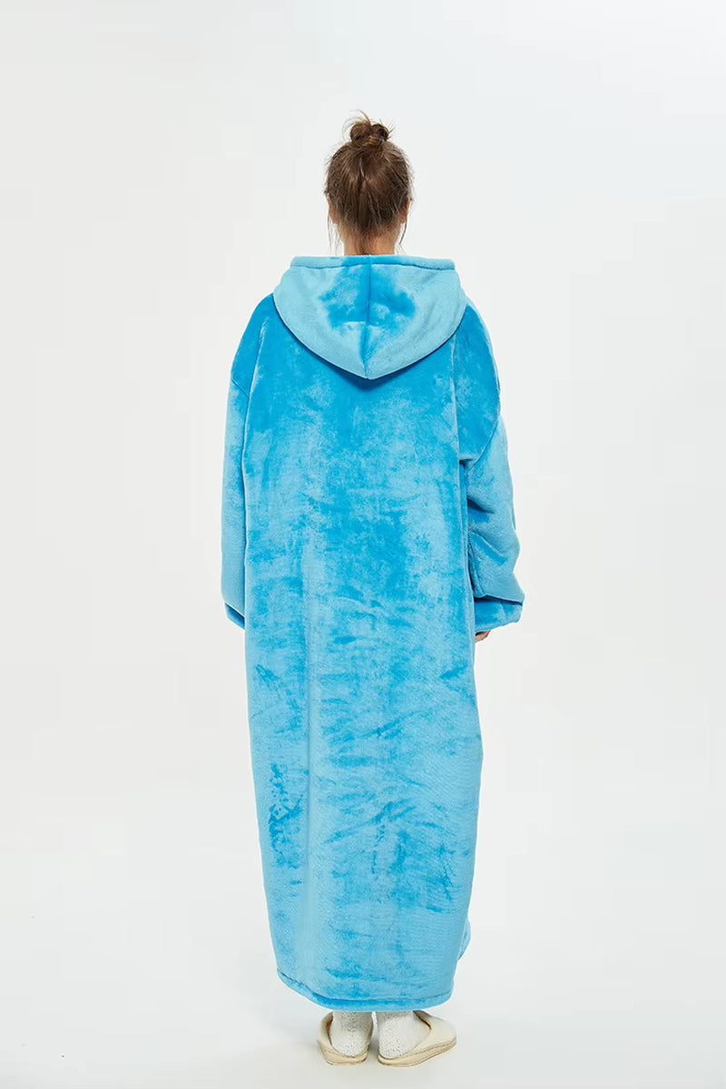 Plus Size Sherpa Wearable Hoodie Blanket for Adults - Oversized Custom Winter Apparel from China Factory