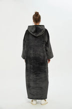 Plus Size Sherpa Wearable Hoodie Blanket for Adults - Oversized Custom Winter Apparel from China Factory