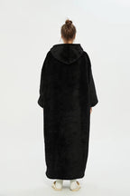 Plus Size Sherpa Wearable Hoodie Blanket for Adults - Oversized Custom Winter Apparel from China Factory