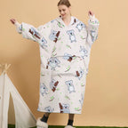 Plus Size Sherpa Wearable Hoodie Blanket for Adults - Oversized Custom Winter Apparel from China Factory