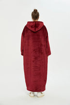Plus Size Sherpa Wearable Hoodie Blanket for Adults - Oversized Custom Winter Apparel from China Factory