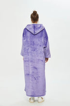 Plus Size Sherpa Wearable Hoodie Blanket for Adults - Oversized Custom Winter Apparel from China Factory