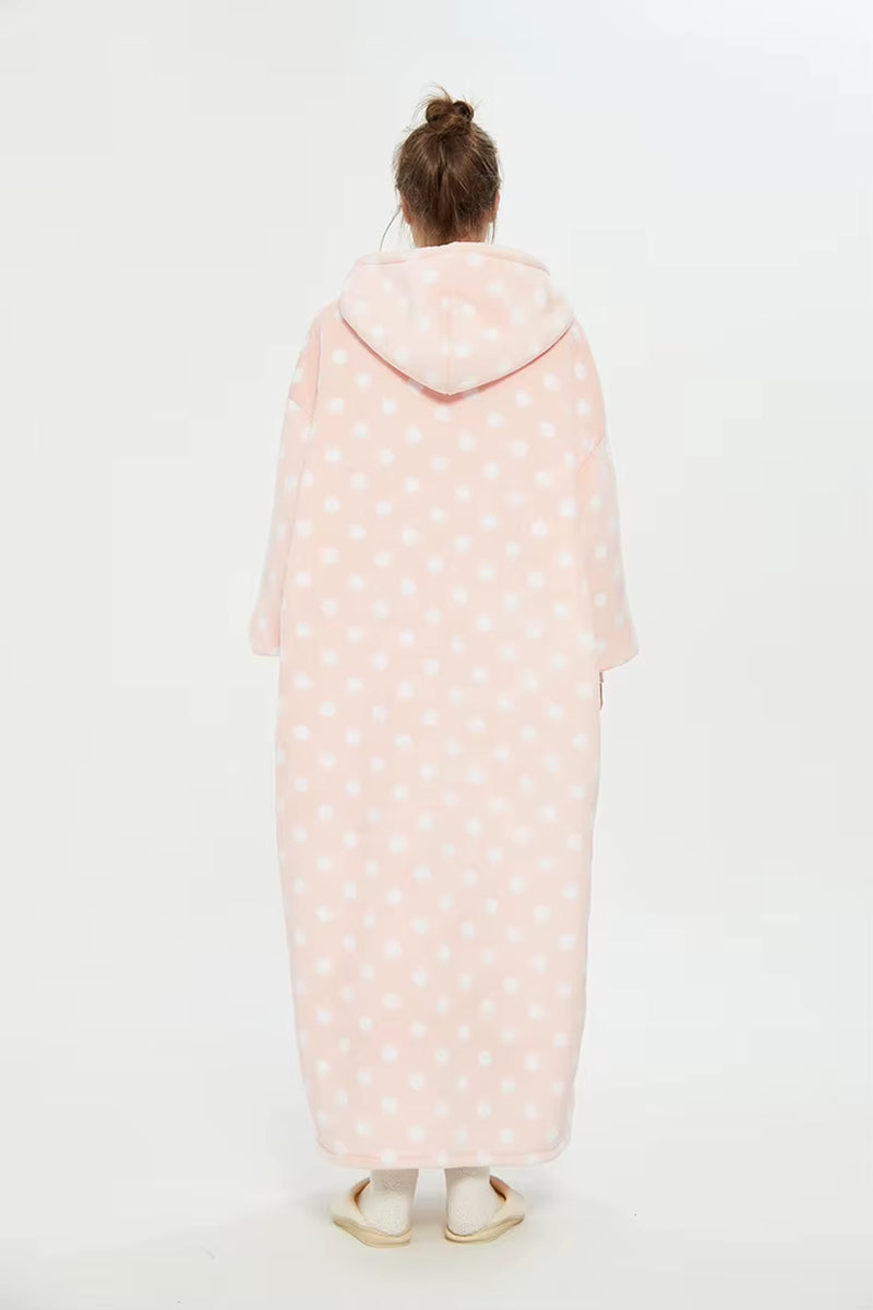 Plus Size Sherpa Wearable Hoodie Blanket for Adults - Oversized Custom Winter Apparel from China Factory
