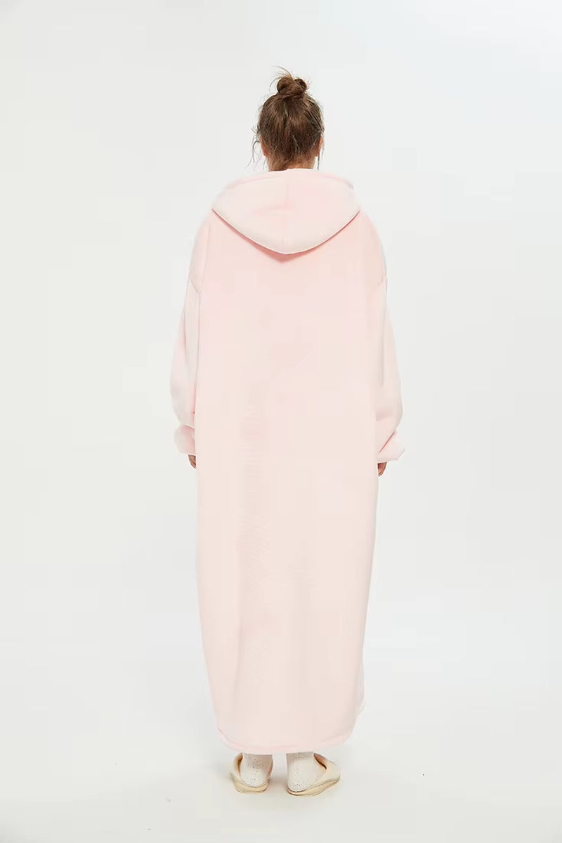 Plus Size Sherpa Wearable Hoodie Blanket for Adults - Oversized Custom Winter Apparel from China Factory